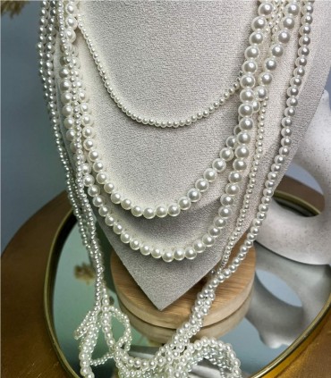 COLLAR PERLAS BLANCO