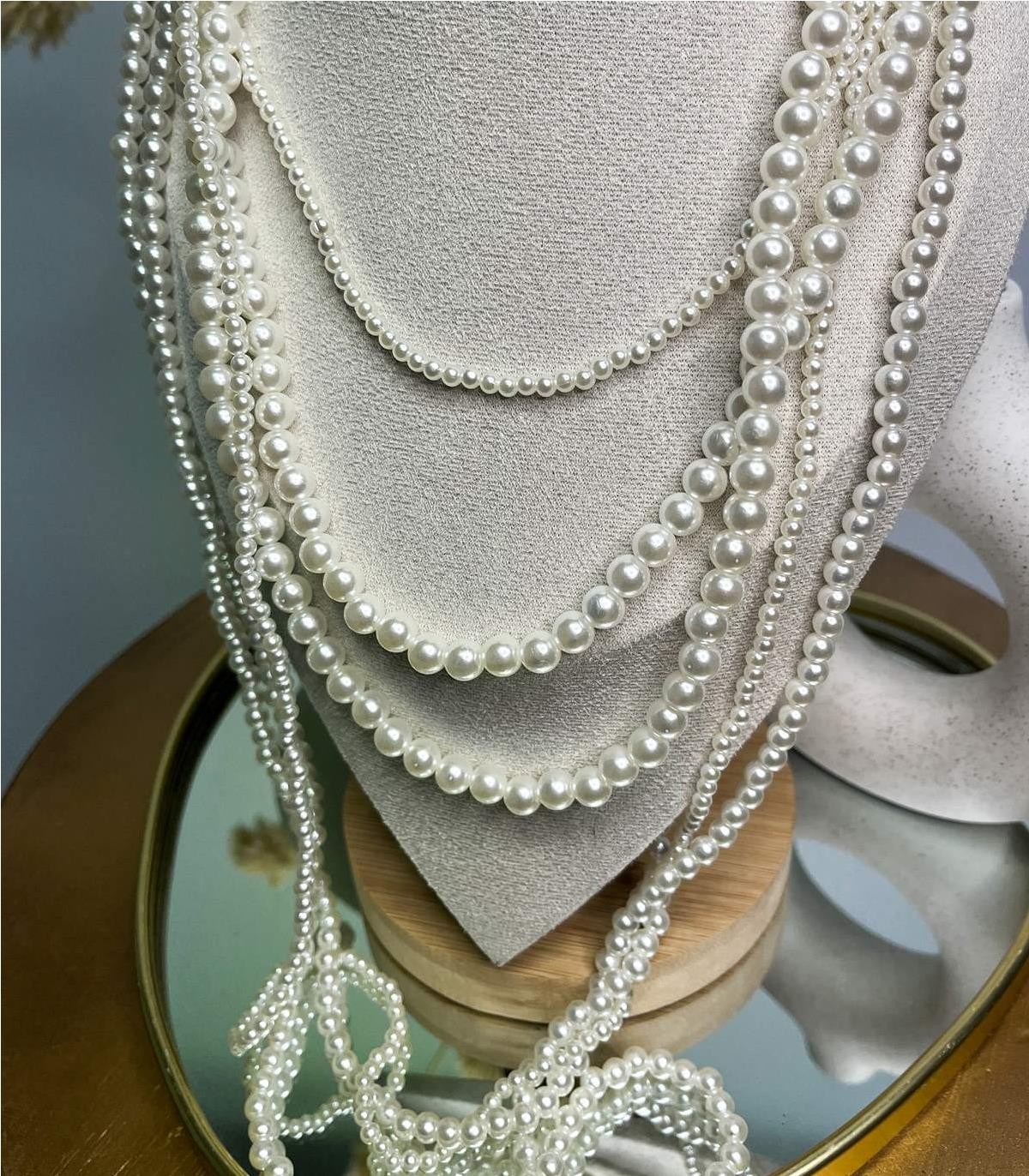 COLLAR PERLAS BLANCO