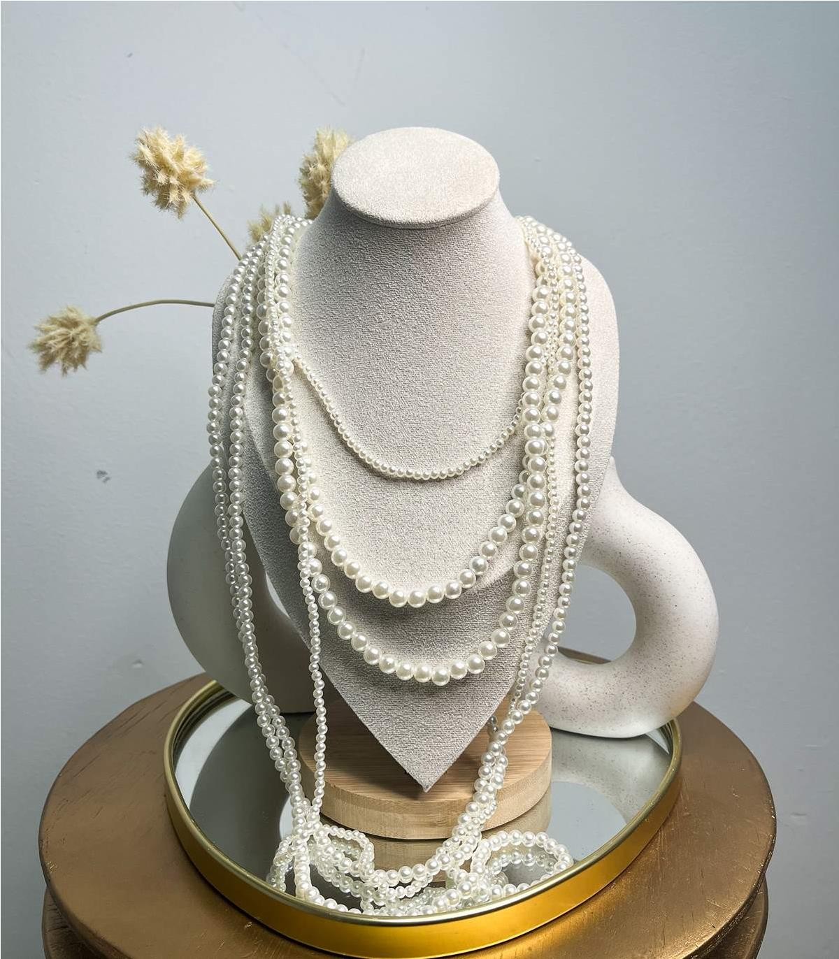 COLLAR PERLAS BLANCO