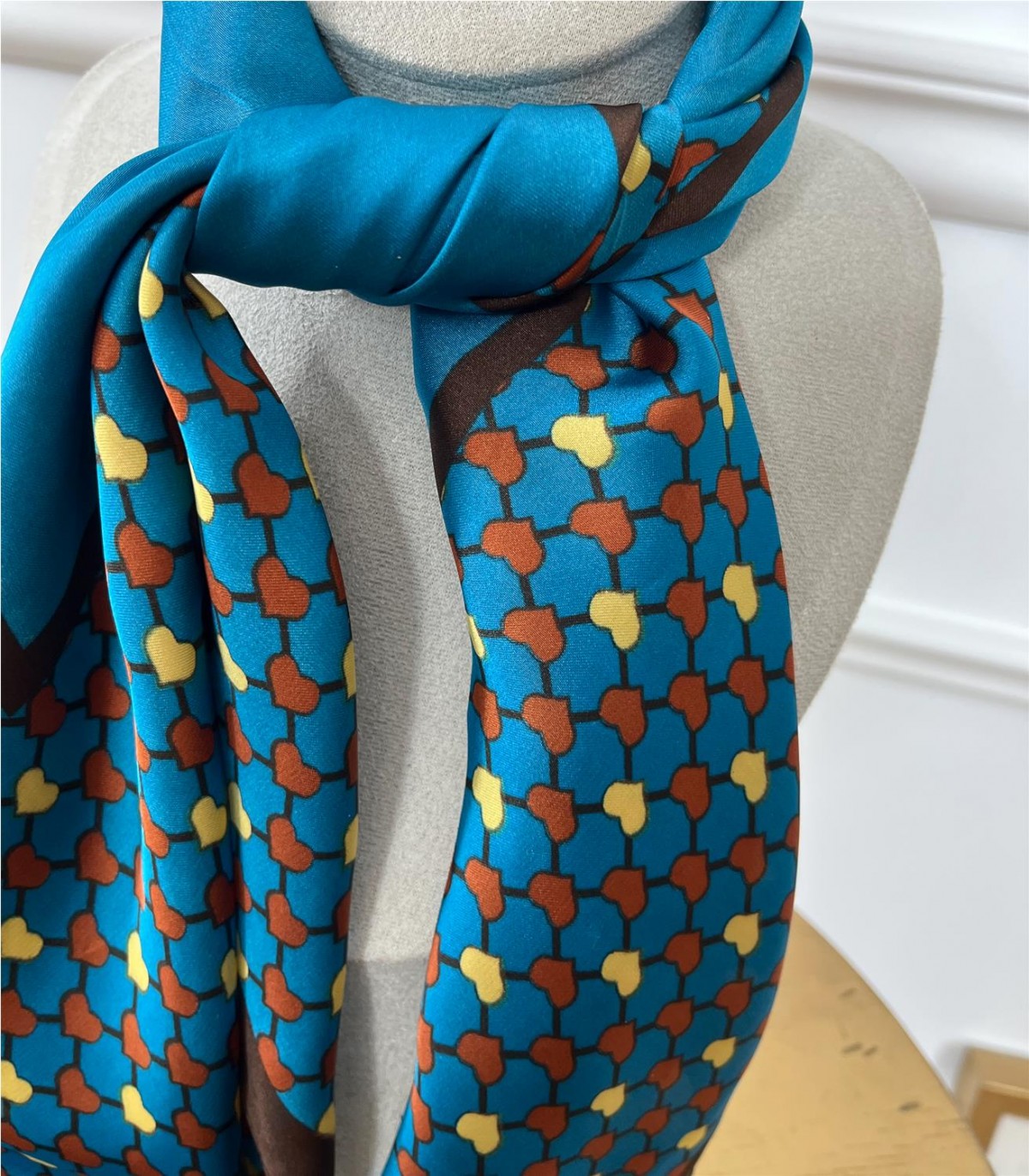 PAÑUELO CORAZON AZUL
