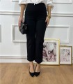 PANTALON BASICO CROP NEGRO