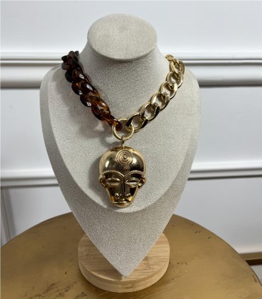 COLLAR MAYA MARRON