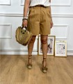 SHORT LINO BOLSILLO FRANCES CAMEL