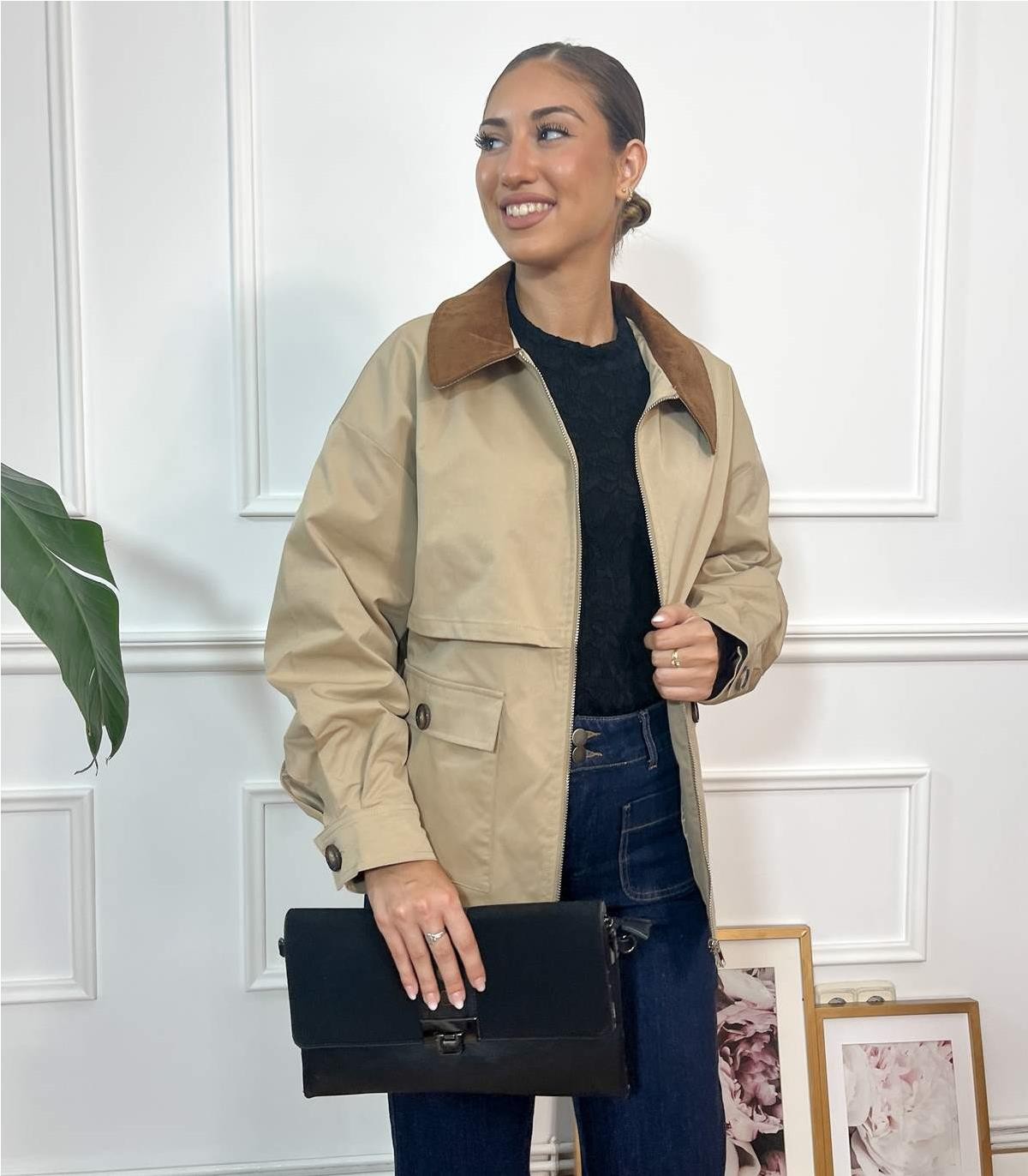 GABARDINA DAVINIA OVERSIZE BEIGE