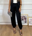 PANTALON BOMBACHO RASO NEGRO