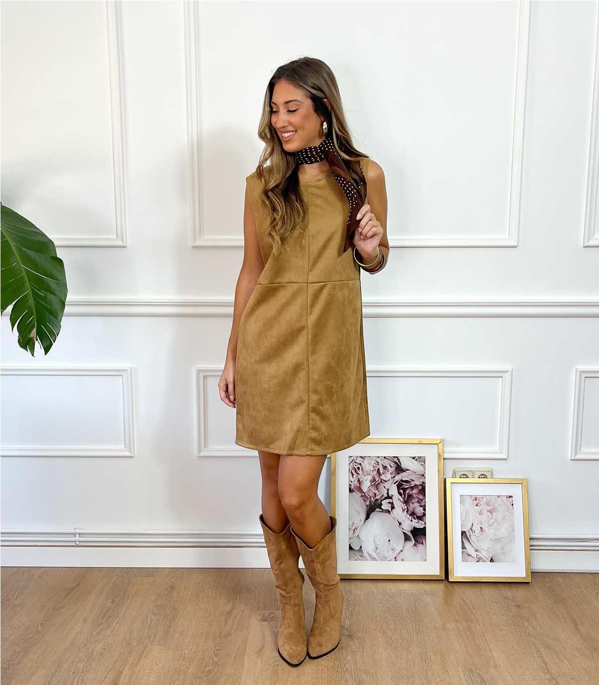 VESTIDO ANTELINA CAMEL