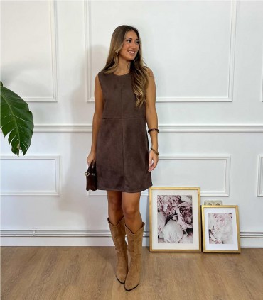 VESTIDO ANTELINA MARRON