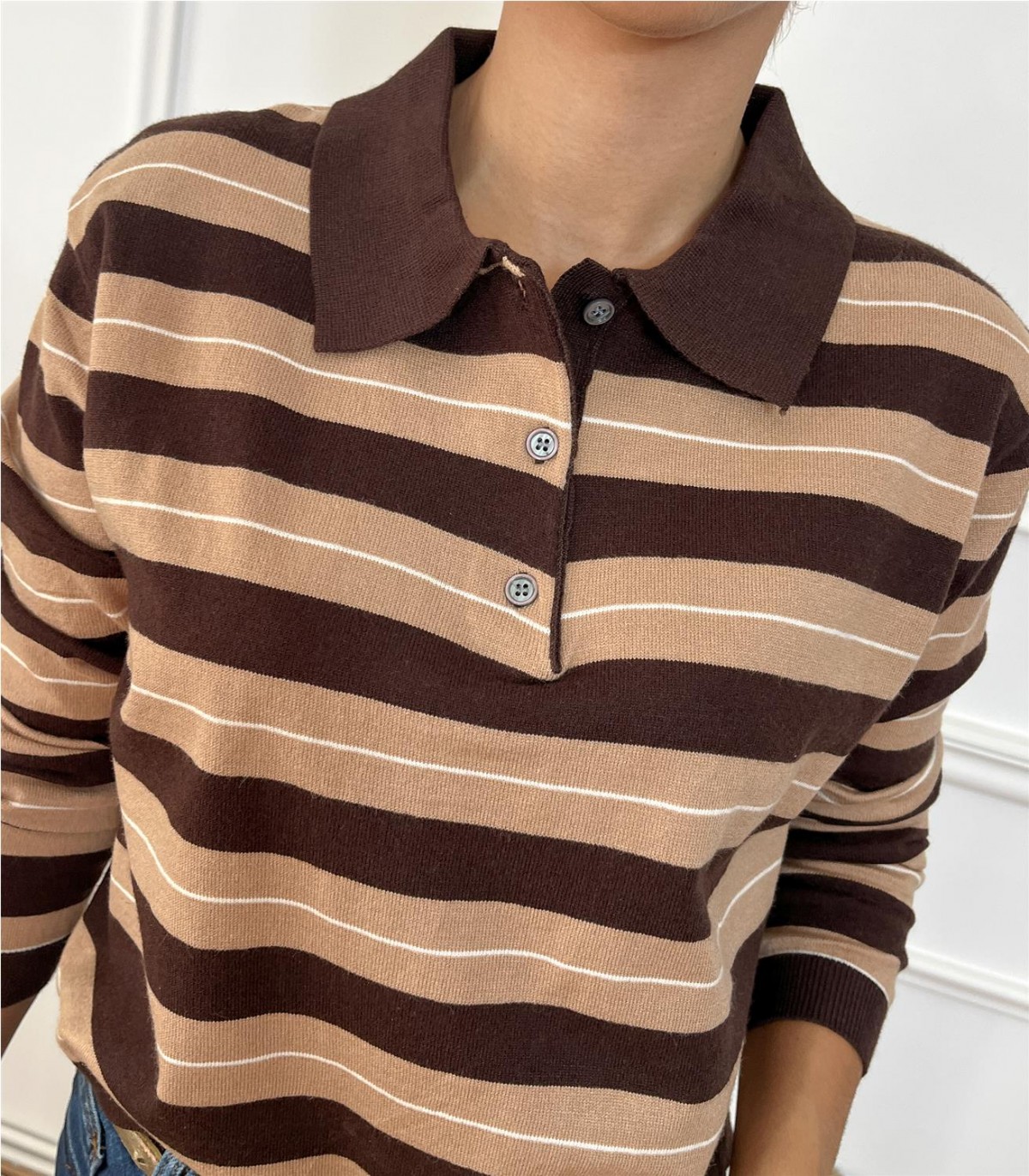 POLO PUNTO MARRON
