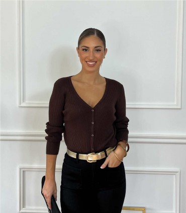 REBECA CUELLO ONDAS MARRON