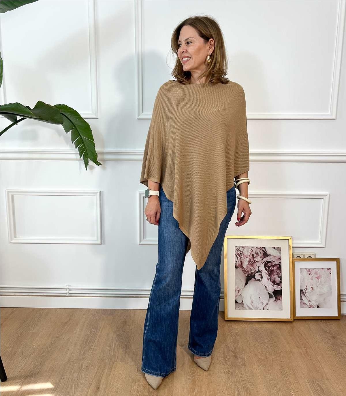 PONCHO PUNTO CAMEL