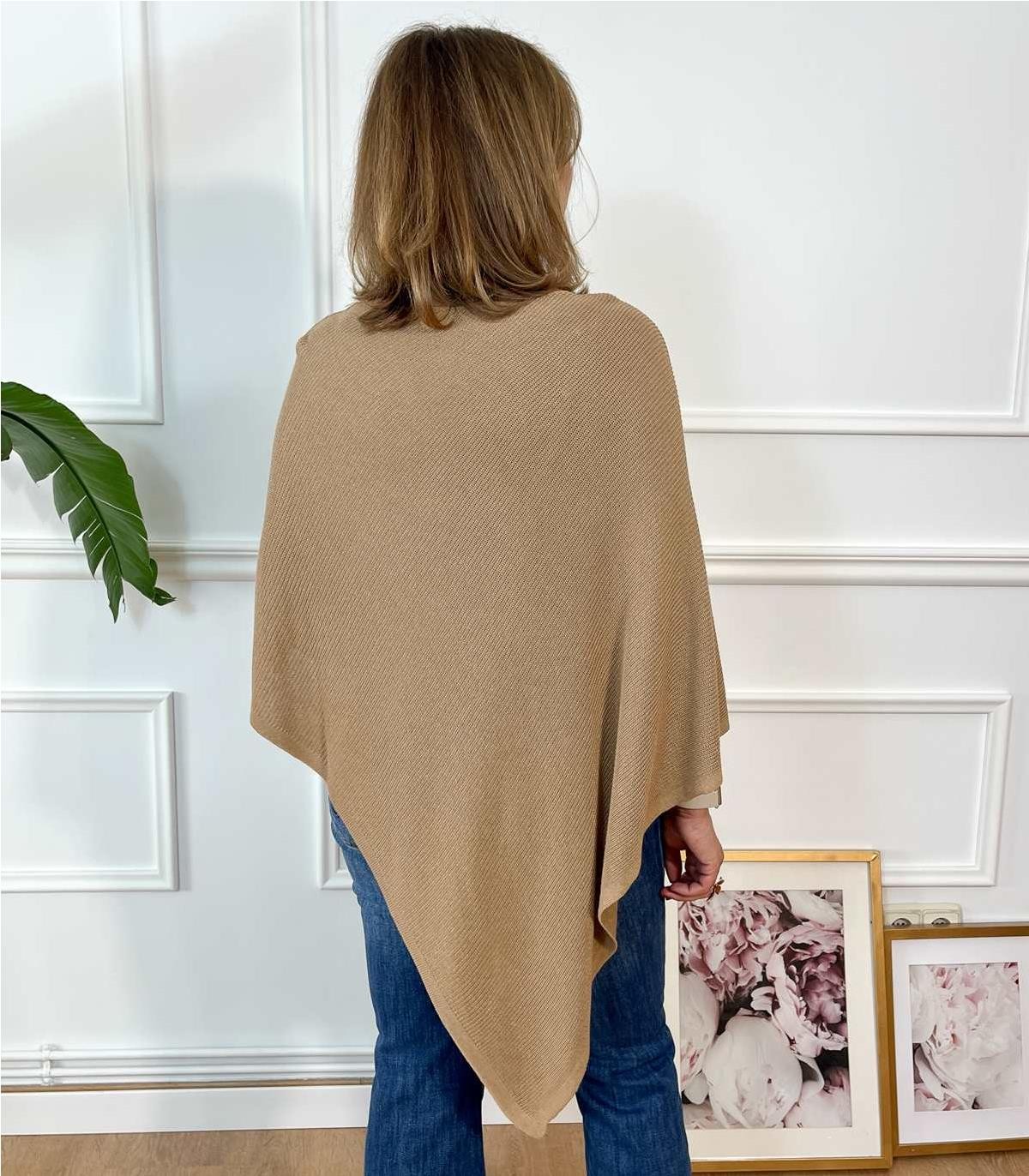PONCHO PUNTO CAMEL