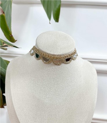 CHOKER CRISTAL ORO