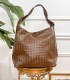 BOLSO TRENZADO MARRON