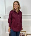 CAMISA OVERSIZE BASICA BURDEOS