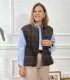 CHALECO CUADROS OVERSIZE MARRON