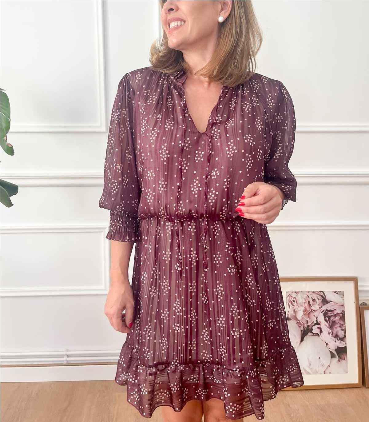VESTIDO VALERIA BURDEOS