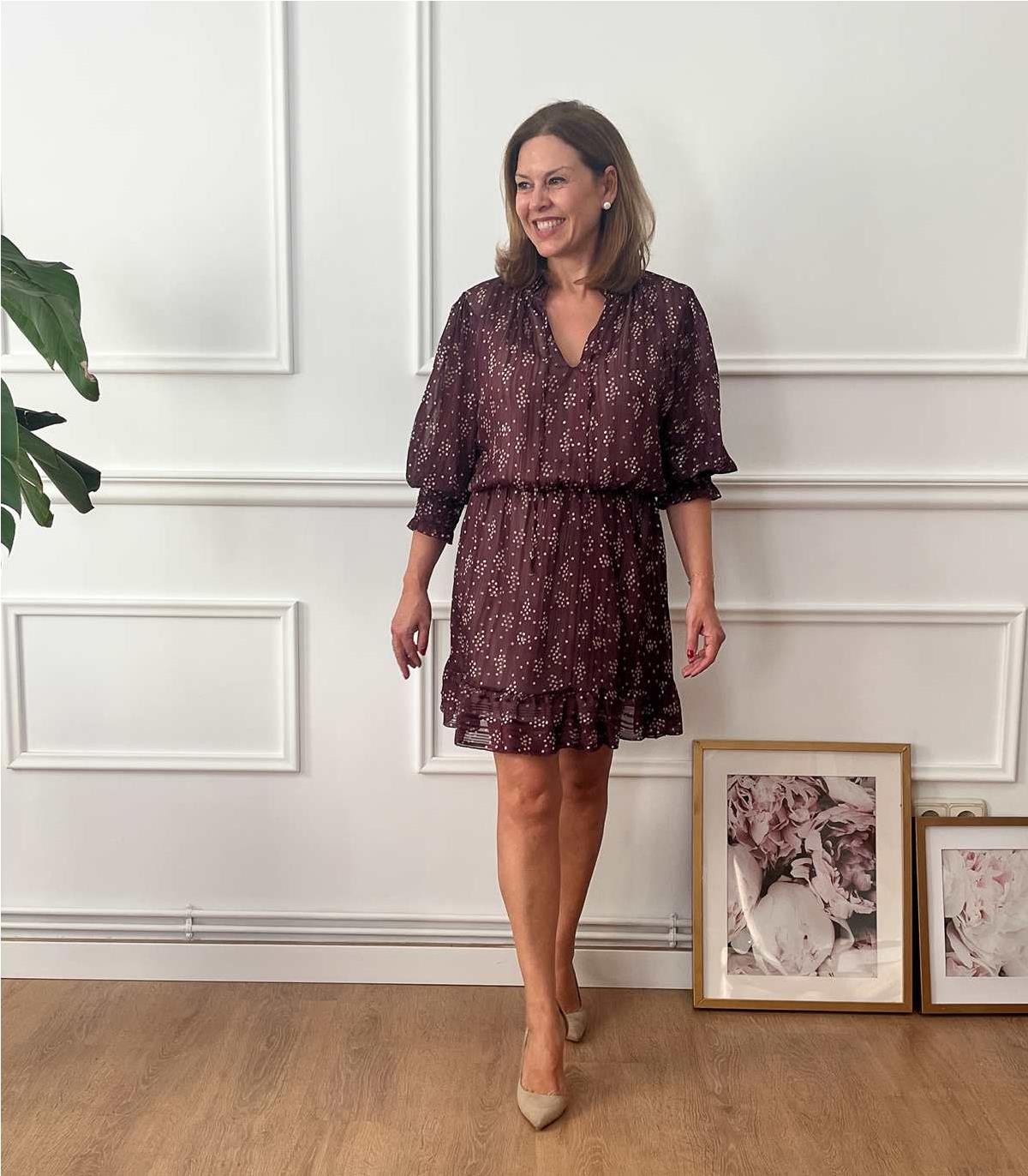 VESTIDO VALERIA BURDEOS