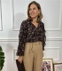 BLUSA JAIDY FLORES MARRON