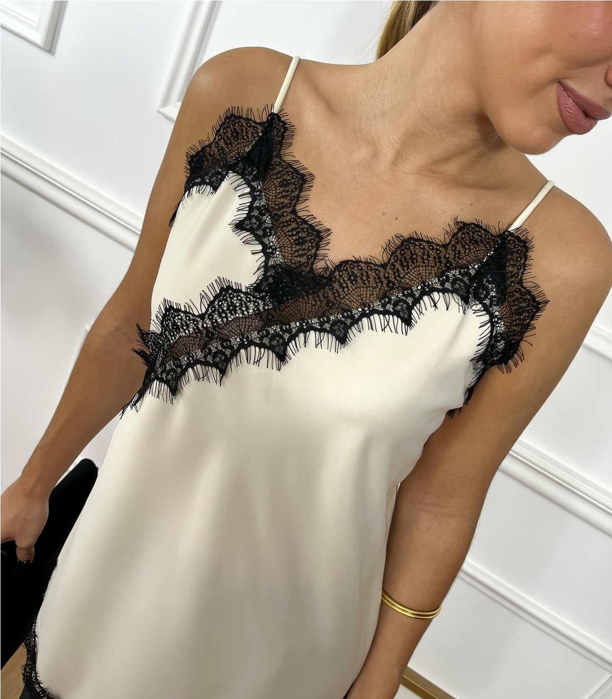 VESTIDO LENCERO  PUNTILLA CRUDO