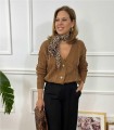 CARDIGAN NUDOS ALICIA MARRON