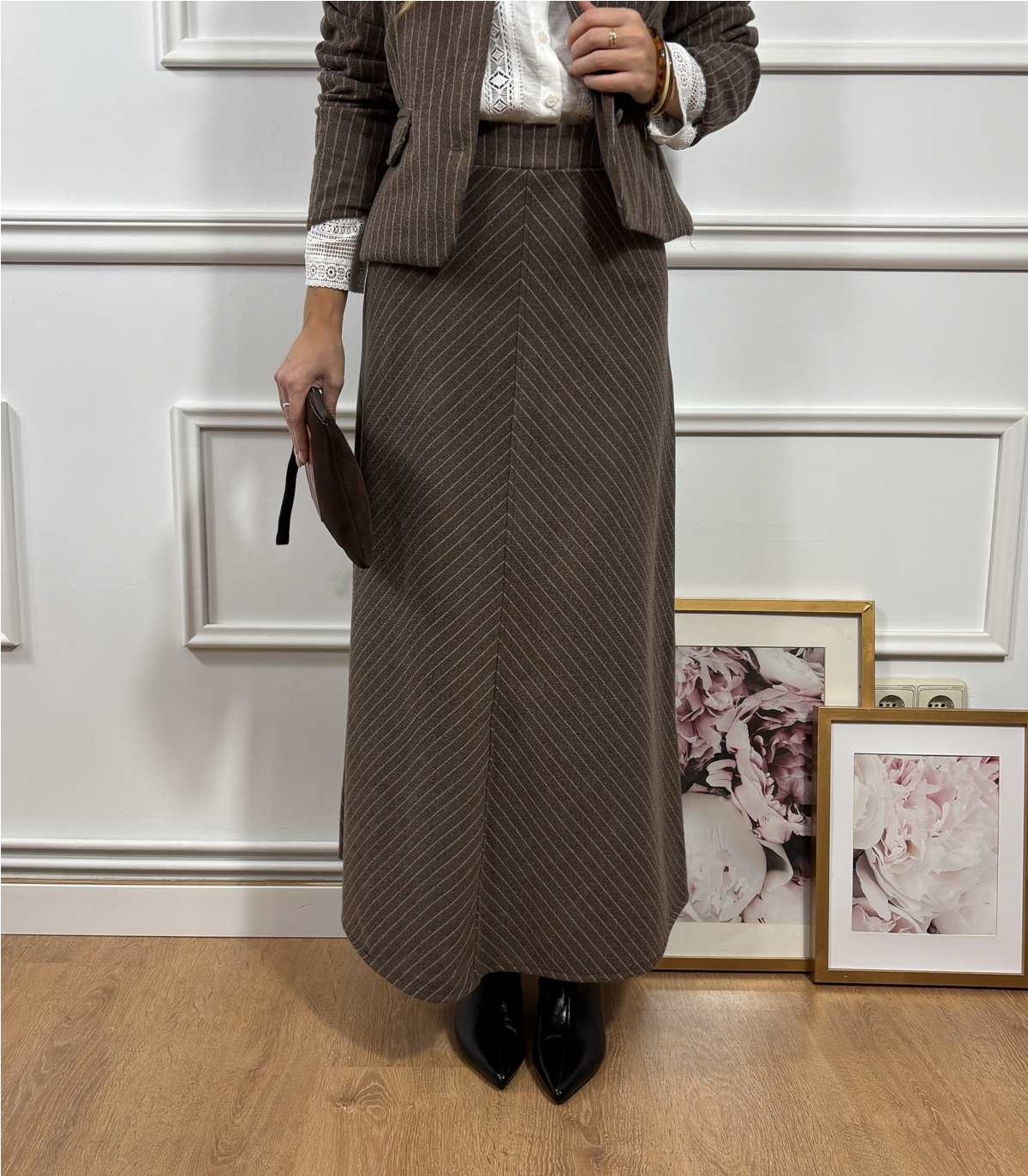 FALDA RAYA DIPLOMATICA MARRON