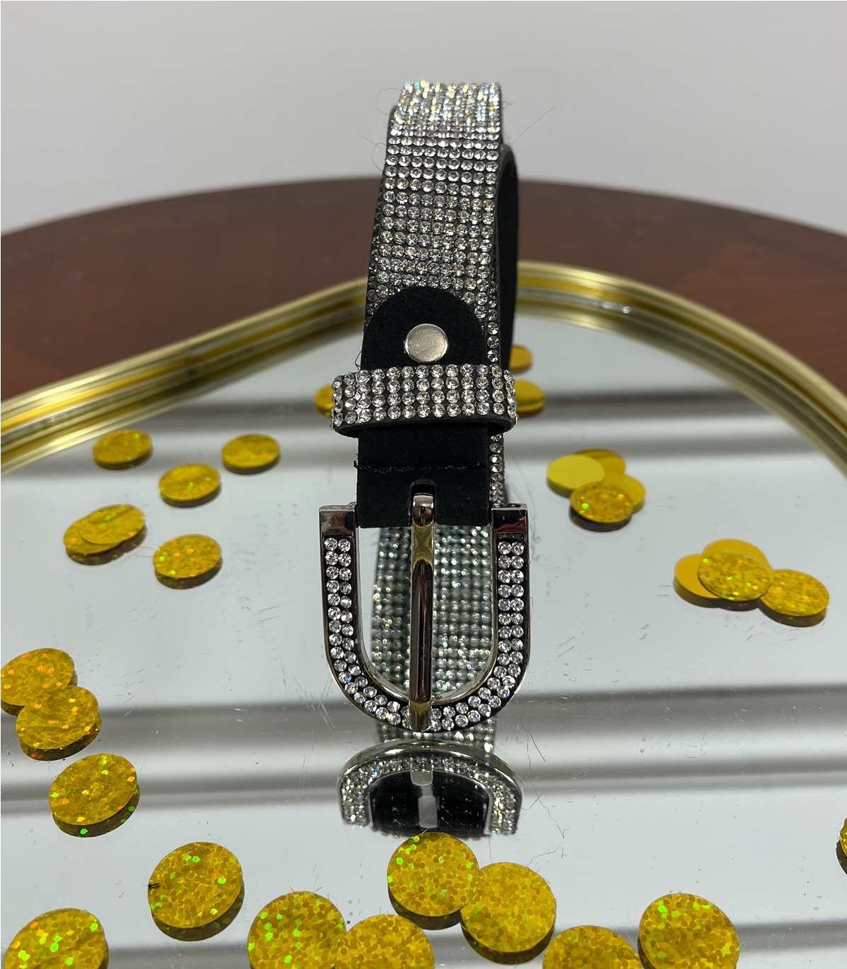 CINTURON BRILLOS PLATA